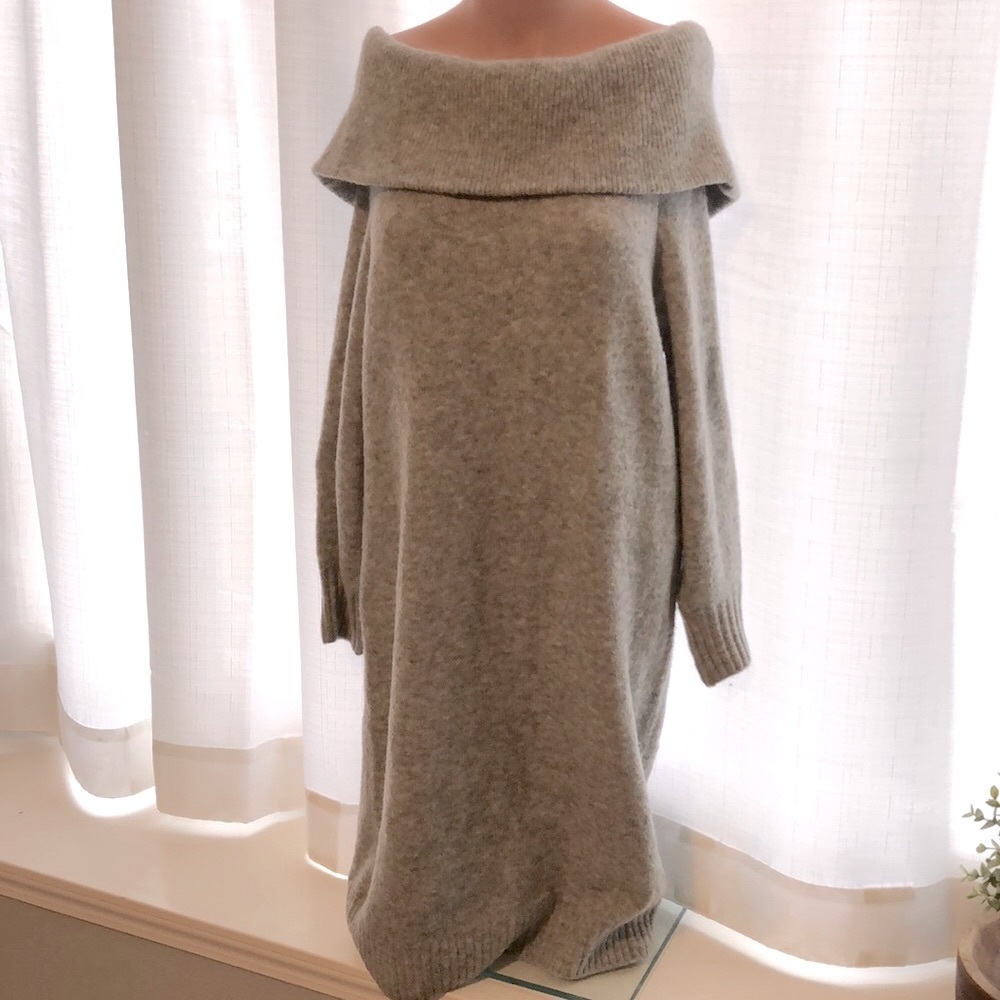 Grey sweater dress